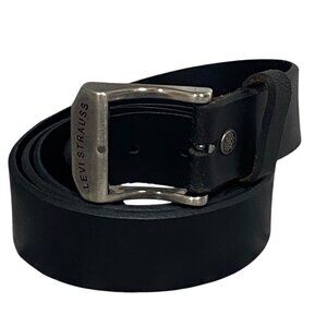 Levi Strauss Mens Leather Black Belt Size 42-44